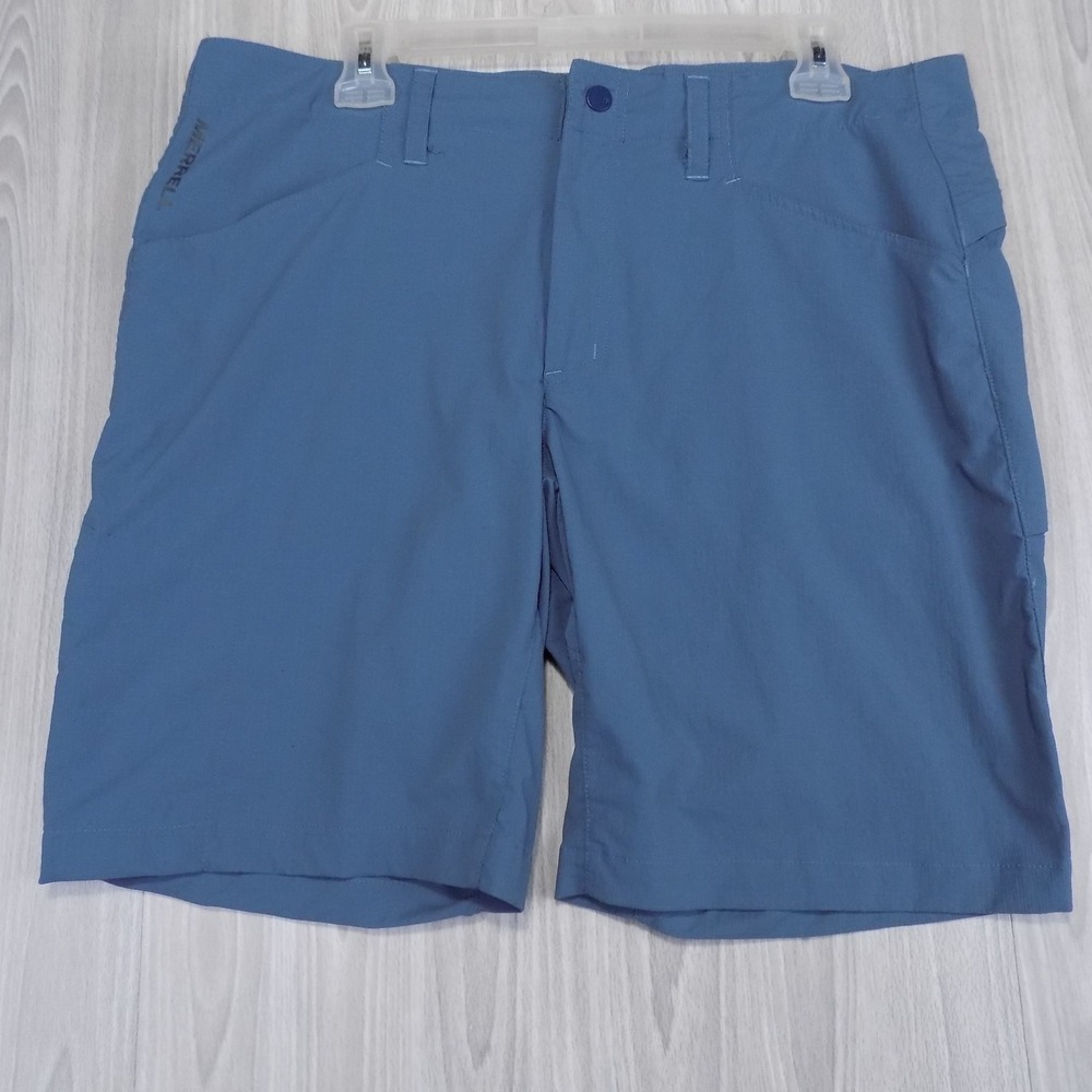 Merrell Hiking Shorts Mens 34 Blue Ripstop Stretch Trail Performance UtilityEUC